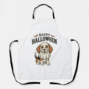 Prettig Halloween Geest Hond Vintage Gravure Shirt Schort