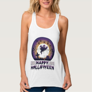 Prettig Halloween Geest Vleermuizen Spinnen_1 Tanktop