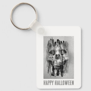 Prettig Halloween. Getergde schedel Sleutelhanger