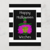 Prettig Halloween Grappige Boosaardige Heks Citate Briefkaart (Voorkant)