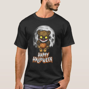 Prettig Halloween Griezelen Horror Zombie Teddybee T-shirt