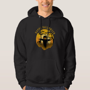 Prettig Halloween Griezelen Pompoen Hoofd Vogelver Hoodie