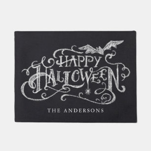 Prettig Halloween Handlettering Krijt Persoonlijk Deurmat