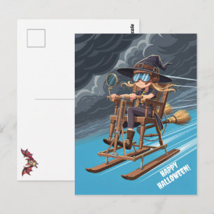 Prettig Halloween Heks Briefkaart