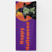 Prettig Halloween Heks Spandoek (Verticaal)