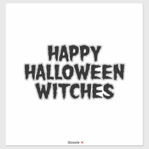 Prettig Halloween Heksen Sticker