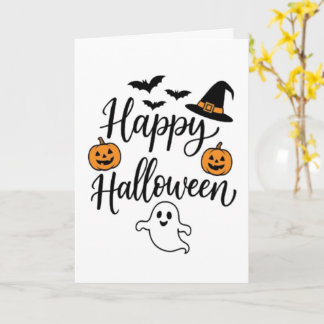 Prettig Halloween Heksenhoed Jack O Lantern Pompoe Kaart