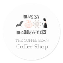 Prettig Halloween, Herfst Coffee Shop Zakelijk