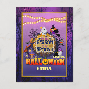 Prettig Halloween Het is spookseizoen viering Feestdagenkaart
