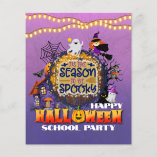 Prettig Halloween Het is spookseizoen viering Flyer