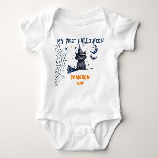 Prettig Halloween in waterverf Romper (Voorkant)