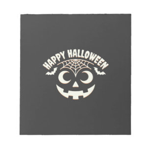 Prettig Halloween Jack-O-Lantern Gezicht Design_1 Notitieblok