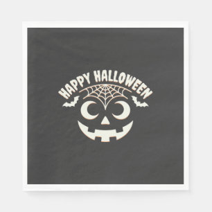 Prettig Halloween Jack-O-Lantern Gezicht Design_1 Servet