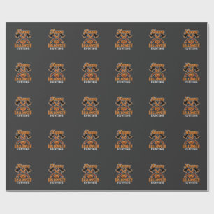 Prettig Halloween Jagen Gekruiste Bijlen Pompoen Cadeaupapier