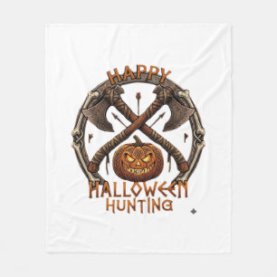 Prettig Halloween Jagen Pompoen Gekruiste Bijlen B Fleece Deken
