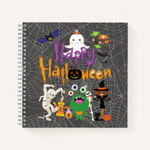 Prettig Halloween Kinderen Schattig en Griezelen Notitieboek