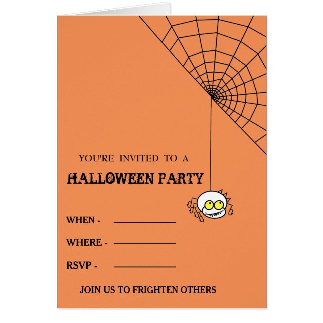 Prettig Halloween met Spin en haar web (Voorkant)