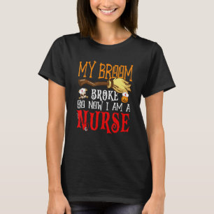 Prettig Halloween Mijn Bezem Is Gebroken Dus Nu Be T-shirt