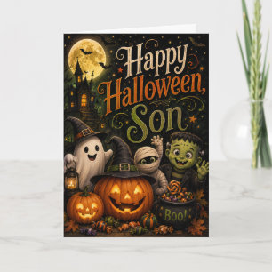 Prettig Halloween M'n Zoon Kaart