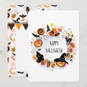 Prettig Halloween Modern Griezelige en Pompoen Fee