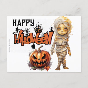 Prettig Halloween Mummie Feestdagenkaart