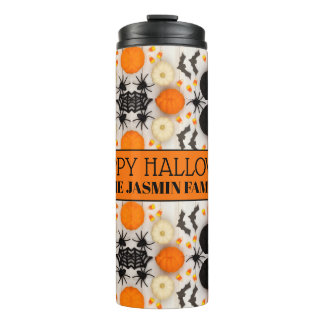 Prettig Halloween Oranje Pompoen Thermosbeker