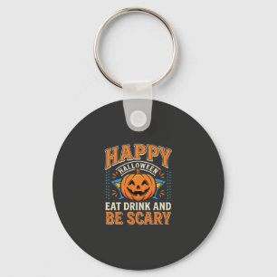 Prettig Halloween Pompoen Eten Drinken Wees Eng_1 Sleutelhanger