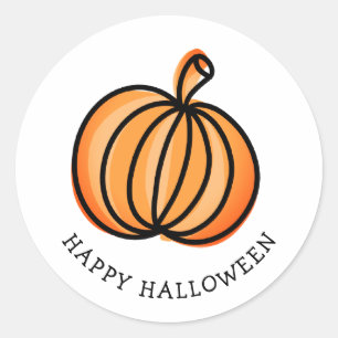 Prettig Halloween Pompoen Ronde Sticker