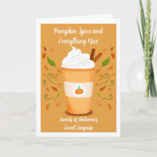 Prettig Halloween Pompoen Spice Latte Kaart
