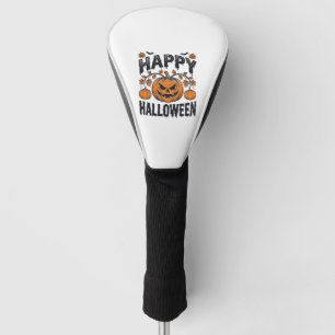 Prettig Halloween Pompoen Vintage Gravure Ontwerp_ Golfheadcover