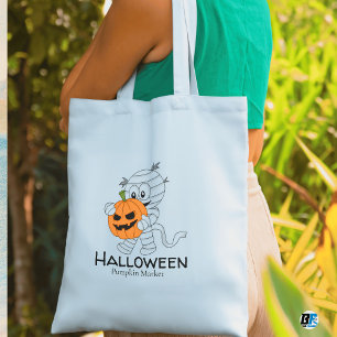Prettig Halloween- Pompoenmarkt- Schattig Boe Tote Bag