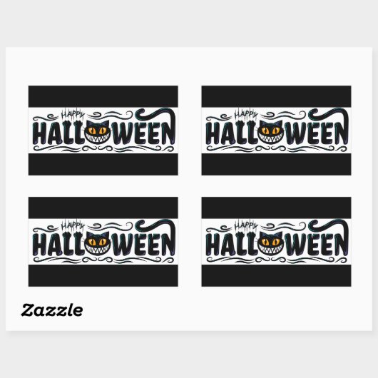 Prettig Halloween Rechthoekige Sticker (Vel)