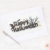 Prettig Halloween Rechthoekige Sticker (Envelop)