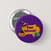 Prettig Halloween Ronde Button 5,7 Cm (Voorkant /achterkant)