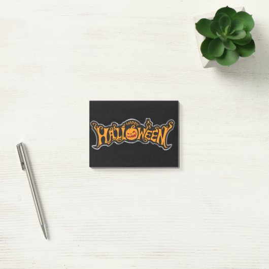 Prettig Halloween Ruby Eye Pumpkin Zilveren Frame Post-it® Notes (Kantoor)