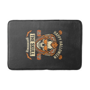 Prettig Halloween Schedel Mohawk Zonnebril Pompoen Badmat