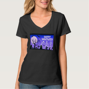 Prettig Halloween Skeletten Dansen In Maanverlicht T-shirt