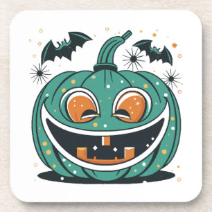 Prettig Halloween! Snij een pompoen! Bier Onderzetter