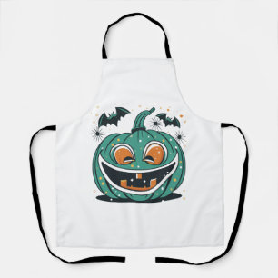 Prettig Halloween! Snij een pompoen uit! Schort