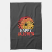 Prettig Halloween Spinnenweb Vectorontwerp Theedoek (Verticaal)