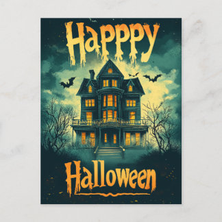 Prettig Halloween Spokenhuis Feestdagenkaart