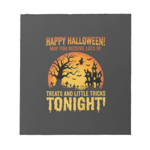 Prettig Halloween Spokenhuis Trick or Treat Notitieblok