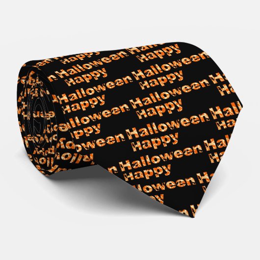Prettig Halloween Stropdas (Opgerold)