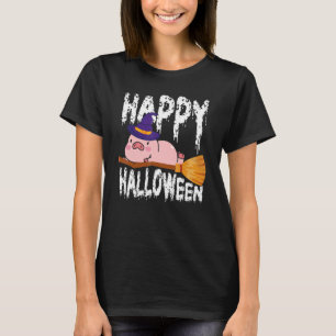 Prettig Halloween u2013 Heks Varken Vliegende Beze T-shirt