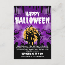 Prettig Halloween uitnodigingskaart