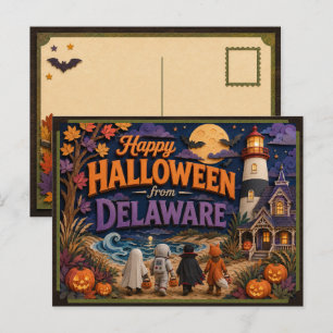 Prettig Halloween van Delaware Kinderen Briefkaart