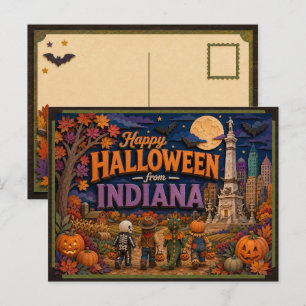 Prettig Halloween van Indiana Kids Briefkaart