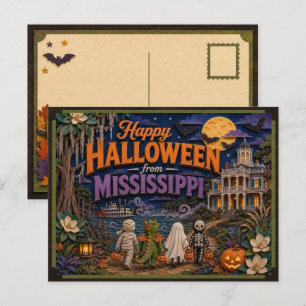 Prettig Halloween van Mississippi Kids Briefkaart