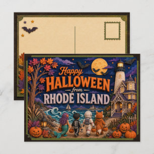 Prettig Halloween van Rhode Island Kinderen Briefkaart