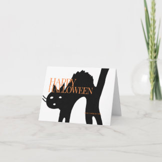 Prettig Halloween Verschrikkelijke Kat Halloween K Bedankkaart